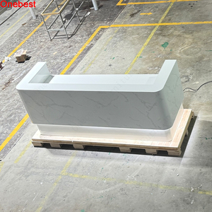 Tối giản bề mặt rắn bàn Thẩm mỹ viện Câu lạc bộ sức khỏe thương mại thanh cửa hàng bàn tiếp tân với LED - Product Image 6