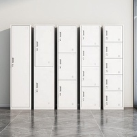 Casier vertical en acier à 2 portes avec double serrure, armoire de rangement durable en métal pour vêtements, idéal pour la salle de sport et la chambre à coucher