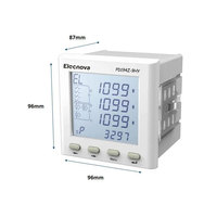 96*96mm RS485 Modbus RTU avec transformateur de courant CT Connect panneau d'alimentation multifonction compteur d'énergie triphasé
