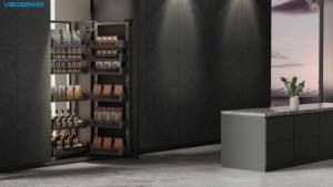 סגסוגת אלומיניום 6-שכבה למשוך את סל יחידת המזווה קרוב סל יחידת 450-600 מ "מ זווה מחסניות - Product Image 2