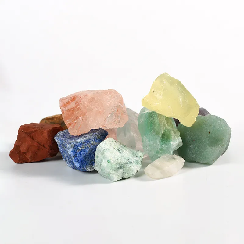 Pedras preciosas naturais brutas cristais a granel pedras de cura cristal de quartzo rosa cristal transparente