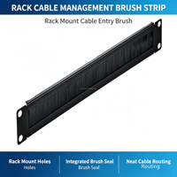 Bande de gestion de câbles anti-poussière pour montage en rack, pour câbles réseau, garde les armoires de serveur propres, outils de nettoyage