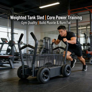 Attrezzatura Fitness Professionale: Sled Tank in Acciaio con Resistenza Magnetica, Macchina per Allenamento <span class=keywords><strong>di</strong></span> Forza, HIIT e Cardio - Product Image 4