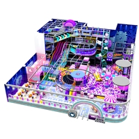 Aire de jeux intérieure personnalisée Aoleao avec double toboggan, piscine à balles, labyrinthe et structure d'escalade pour enfants, certifiée CE, TUV, CPC