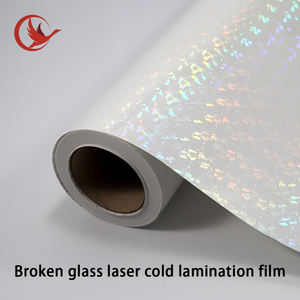 ฟิล์มเคลือบเย็นแบบใสโฮโลแกรม PVC แบบกำหนดเอง พร้อมเอฟเฟกต์กระจกแตกใส เหมาะสำหรับโปสเตอร์รูปภาพ - Product Image 3
