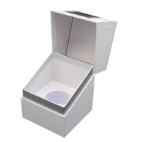 Boîtes d'emballage personnalisées en carton imprimé pour bougies chauffe-plat vides, récipient de luxe blanc pour bougies parfumées avec couvercle et boîte
