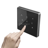 Amplificateur mural à écran tactile de 4 pouces Système de cinéma maison Mini système TFaux Support Hôte de musique de fond Télécommande Hôte en verre