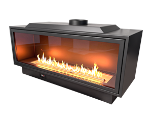 <span class=keywords><strong>Cheminée</strong></span> électrique à flamme unique PANSEE 1016 mm, insert de foyer à gaz, énergie propre, ventilée, avec télécommande, appartement moderne - Product Image 6