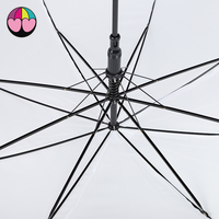 Grand parapluie de plage droit et Transparent, grand format, en plastique POE, semi-automatique, 90cm, vente en gros, bon marché