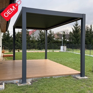 <span class=keywords><strong>Pergola</strong></span> <span class=keywords><strong>bioclimatique</strong></span> motorisée en aluminium, toit à lames orientables, imperméable, inspirée de la nature, pour jardin, extérieur, balcon, <span class=keywords><strong>3x3</strong></span>, 3x4 - Product Image 1