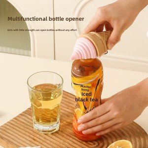 Ouvre-bouteille magnétique multifonctionnel pour cornets de crème glacée et bouteilles de bière avec fonction de rangement intégré pour dévisser les bouchons - Product Image 2