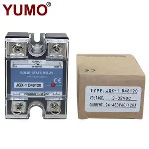 YUMO JGX-1 Kualitas Tinggi D48120 Solid State Relay Hitam dengan Penutup 120A