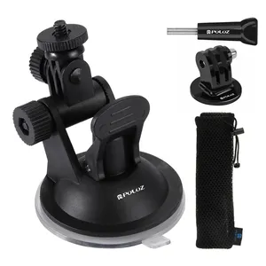 Pour GoPro Hero Series et pour DJI PULUZ, adaptateur de fixation par ventouse pour voiture avec vis, trépied, <span class=keywords><strong>sac</strong></span> de rangement pour caméra d'<span class=keywords><strong>action</strong></span> sportive - Product Image 1
