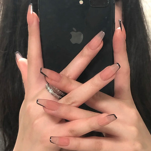 Ensemble de faux ongles à presser, tendance, style français, motif cœur mignon, en ABS, réutilisables, <span class=keywords><strong>pour</strong></span> femmes, idéal <span class=keywords><strong>pour</strong></span> le quotidien et le travail - Product Image 4