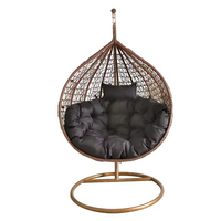 Offre Spéciale moderne jardin patio panier un siège oeuf balançoire hamac chaise, extérieur en osier rotin oeuf balançoire chaise suspendue avec support