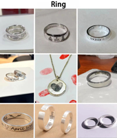 Collier avec nom personnalisé, machine de gravure au laser en parfait état pour les bijouteries, format graphique programmable IA, marquage au laser à fibre