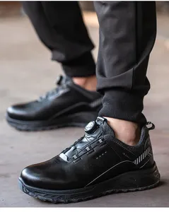 Stivali di sicurezza da lavoro con punta in acciaio da uomo in maglia Unisex scarpe di sicurezza personalizzate per uomo