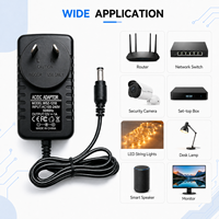 Alimentation électrique murale AC/DC professionnelle 12V 1A 1000mA haute stabilité pour commutateur réseau, boîtier de moniteur, type personnalisé