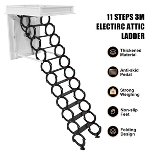 Système d'escalier escamotable pour grenier en parfait état, <span class=keywords><strong>trappe</strong></span> <span class=keywords><strong>de</strong></span> toit <span class=keywords><strong>coulissante</strong></span> pour les magasins <span class=keywords><strong>de</strong></span> détail, les hôtels et les usines <span class=keywords><strong>de</strong></span> fabrication - Product Image 2