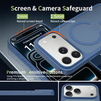 Coque de protection mate bleu foncé Sanfeng personnalisée pour iPhone 18 17 16 15 Pro Max, sensation peau, antichoc