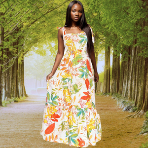 Vestido Largo Ajustable con Estampado Colorido para la Playa, Verano, Moda, Nuevos Materiales al por Mayor - Product Image 5