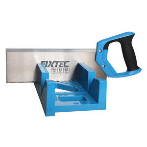 Sierra de mano profesional FIXTEC para cortar madera, 12 pulgadas, con caja de inglete ajustable y regla trasera FHHS300MB - Product Image 3