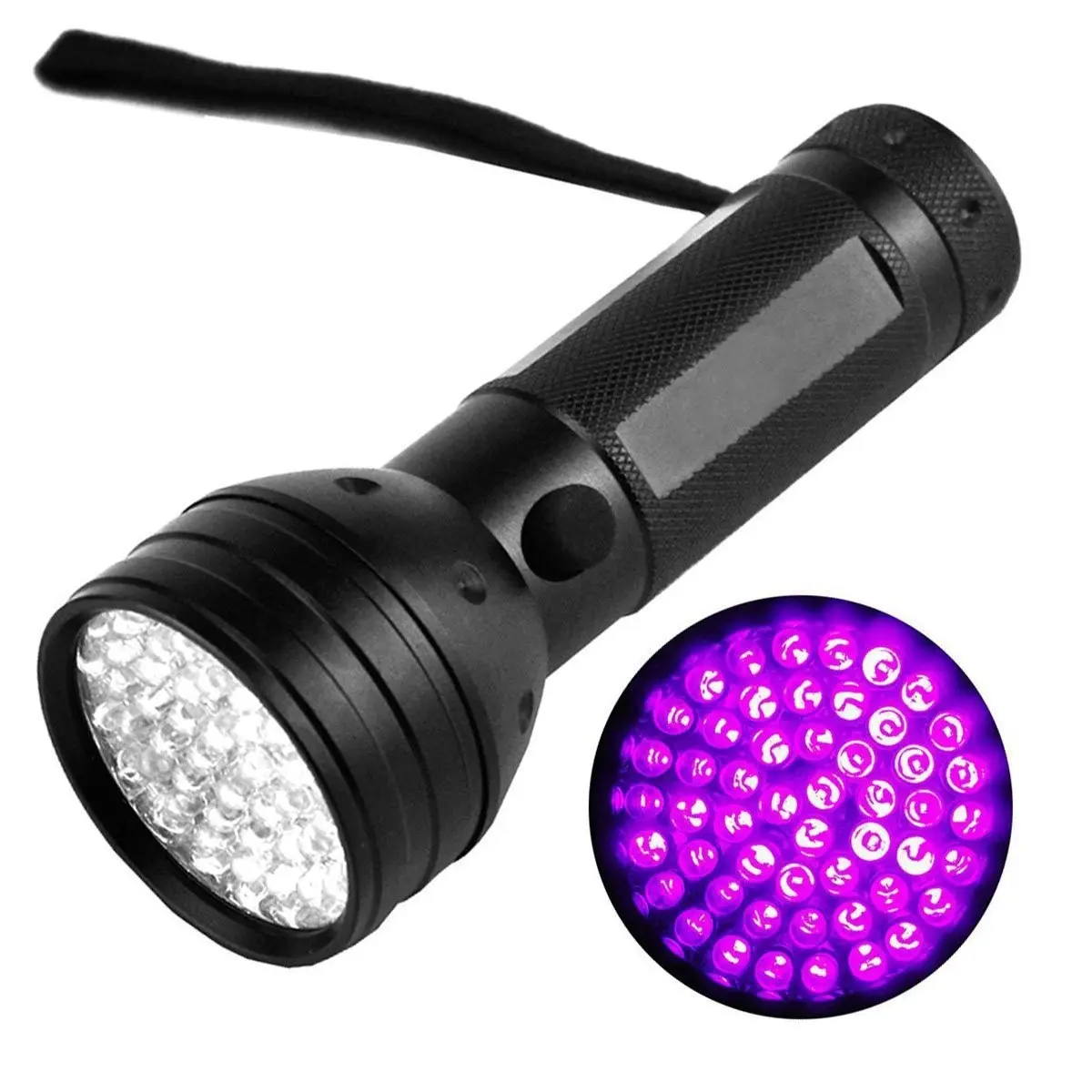 Linterna de luz ultravioleta UV para perros, luz negra con 51 CH-L009 led, 395 nm de longitud, detector de luz para orina, manchas de mascotas y bichos