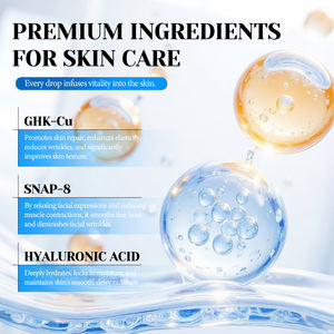 Suero Facial de Marca Privada, Reafirmante, Reparador, Estimulante de Colágeno, Suero de Péptidos de Cobre Azul Ghkcu con Ácido Hialurónico para <span class=keywords><strong>el</strong></span> Cuidado de la Piel - Product Image 3