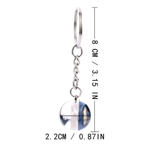 Porte-clés <span class=keywords><strong>photo</strong></span> numérique œil de chat lumineux avec logo personnalisé, pendentif boule de verre à <span class=keywords><strong>pupille</strong></span> colorée, en alliage métallique, cadeau personnalisable pour chat - Product Image 6