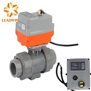 Vanne à bille motorisée en plastique CPVC à commande rotative électrique 2 voies 12V/24V DC actionneur automatique de débit d'eau supporté par OEM - Product Image 1