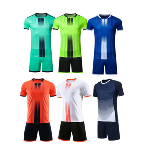 Men's Sublimated Soccer Jersey Set Short Sleeve Gradient Color Moisture Wicking Breathable Quick Dry Fitted Sportswear - Product Image 1