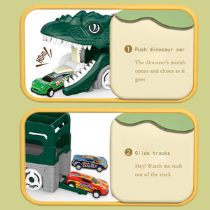 Coche de juguete creativo para niños, iluminación y música, camión de dinosaurio, aleación con función de inercia, juguetes de plástico - Product Image 5