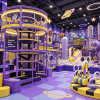 Aire de jeux intérieure commerciale sur le thème des contes de fées, labyrinthe, équipement de jeux souples, toboggan LED, piscine à balles, centre commercial Vabibo VB-162