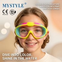Lunettes de natation personnalisées pour enfants, anti-buée, anti-UV, en silicone léger, réglables, pour la compétition