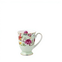 FLORIS Tasse en céramique rétro, grande tasse à café en porcelaine, tasse à eau vintage, cadeau pour couple, cadeau pour femme