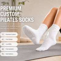 Chaussettes de yoga professionnelles avec logo personnalisé, respirantes, antidérapantes, à lanières, pour femmes, chaussettes de sport pour le yoga et le Pilates