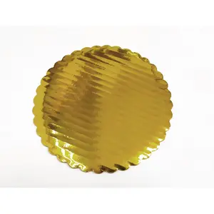 Produttore 10 pollici Straight Cut cake base board oro e argento di alta qualità Round Cake Board Cake Drums pad