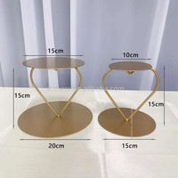 Séparateur de gâteaux moderne en métal doré en forme de cœur, plateau de décoration pour mariage et fête, accessoires de pâtisserie
