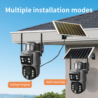 Cámara de Seguridad Solar 4G con Tarjeta SIM, Lente Dual de 6MP, Seguimiento por IA, Sensor PIR, Foco, Audio Bidireccional, Almacenamiento en la Nube