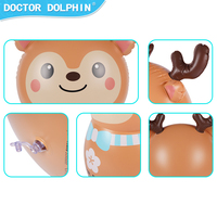 Sac de frappe sur pied pour enfants Doctor Dolphin, rempli d'eau et de sable, écologique, durable, léger, en PVC certifié EN71, pour l'extérieur