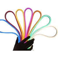 Lampu Strip LED Neon Multiwarna, Lampu Tali Neon Silikon yang Dapat Dibengkokkan, Putih Hangat Merah Biru Oranye untuk Dekorasi Dinding Tanda Neon Kustom