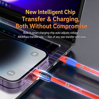 Kabel USB C 6A Pengisian Cepat 480Mbps Transfer Data Chip Pintar Multi Protokol Kabel Tahan Lama untuk IOS Laptop Tablet Ponsel