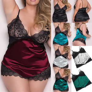 Mini vestido de lencería para mujer, picardías transparente con pecho abierto, disfraces eróticos de encaje, ropa interior, camisón Sexy de talla grande - Product Image 2