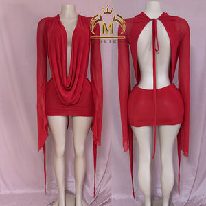 Nuovi arrivi <span class=keywords><strong>abiti</strong></span> da donna in Mesh traforato <span class=keywords><strong>a</strong></span> schienale <span class=keywords><strong>abiti</strong></span> aderenti fasciatura Sexy Club Mesh <span class=keywords><strong>Mini</strong></span> <span class=keywords><strong>abiti</strong></span> da donna eleganti da donna - Product Image 2