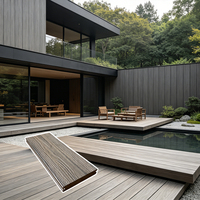 Plancher en terrasse WPC, planche composite extérieure, imperméable, résistante aux intempéries, grain de bois, terrasse de jardin