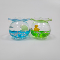 Porte-clés en acrylique en forme d'aquarium, cadeau promotionnel personnalisé et souvenir, pendentif créatif liquide décoratif pour sac