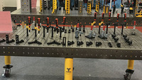 Dispositif de serrage fixe - poignée en caoutchouc, gabarits de table de soudage 3D, usine à vendre