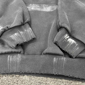 2025 Traditional <strong>Old</strong> Style Practical Apparel Processing Services-Washed Distressed Awful Lot of Cough Syrup Hoodie - Product Image 4