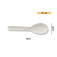 Cuillère chinoise de fécule de maïs biodégradable et écologique 120mm