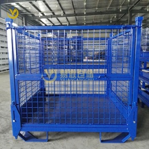 Yilian-HEAVY DUTY kim loại Pallet lồng kích thước lớn di chuyển xe nâng <span class=keywords><strong>Stackable</strong></span> lưu trữ bán nóng cho ngành công nghiệp kho - Product Image 3